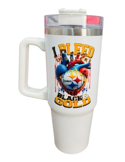 Foto 1 | Termo De Acero Inoxidable Fartmex Color Blanco Nfl Steelers De 30 Oz