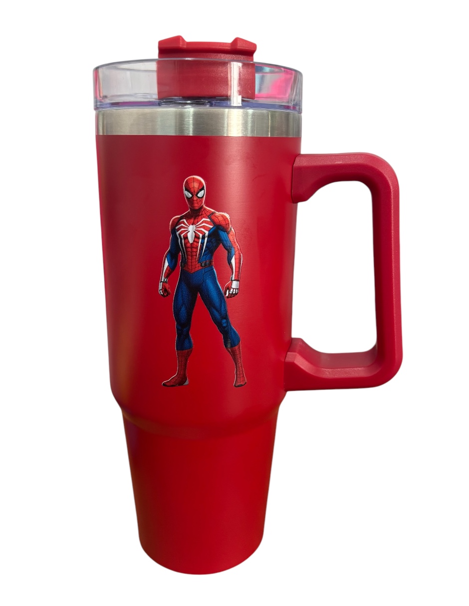 Foto 3 pulgar | Termo De Acero Inoxidable Fartmex Color Rojo, Spiderman De 30 Oz
