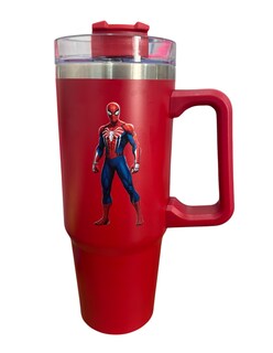 Foto 2 | Termo De Acero Inoxidable Fartmex Color Rojo, Spiderman De 30 Oz