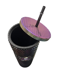 Foto 4 | Termo De Acrílico Con Gliter Color Morado Tornasol Multicolor, Ursula 710 Ml