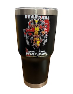 Foto 1 | Termo De Acero Inoxidable Macarena Brand Color Negro, Deadpool & Wolwerine De 30 Oz