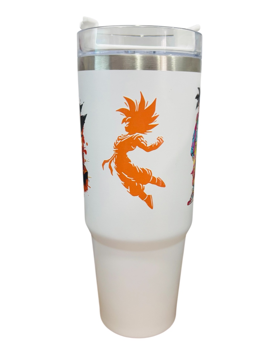 Foto 4 pulgar | Termo de Acero Inoxidable Terriomax Blanco Gokú 30 Oz