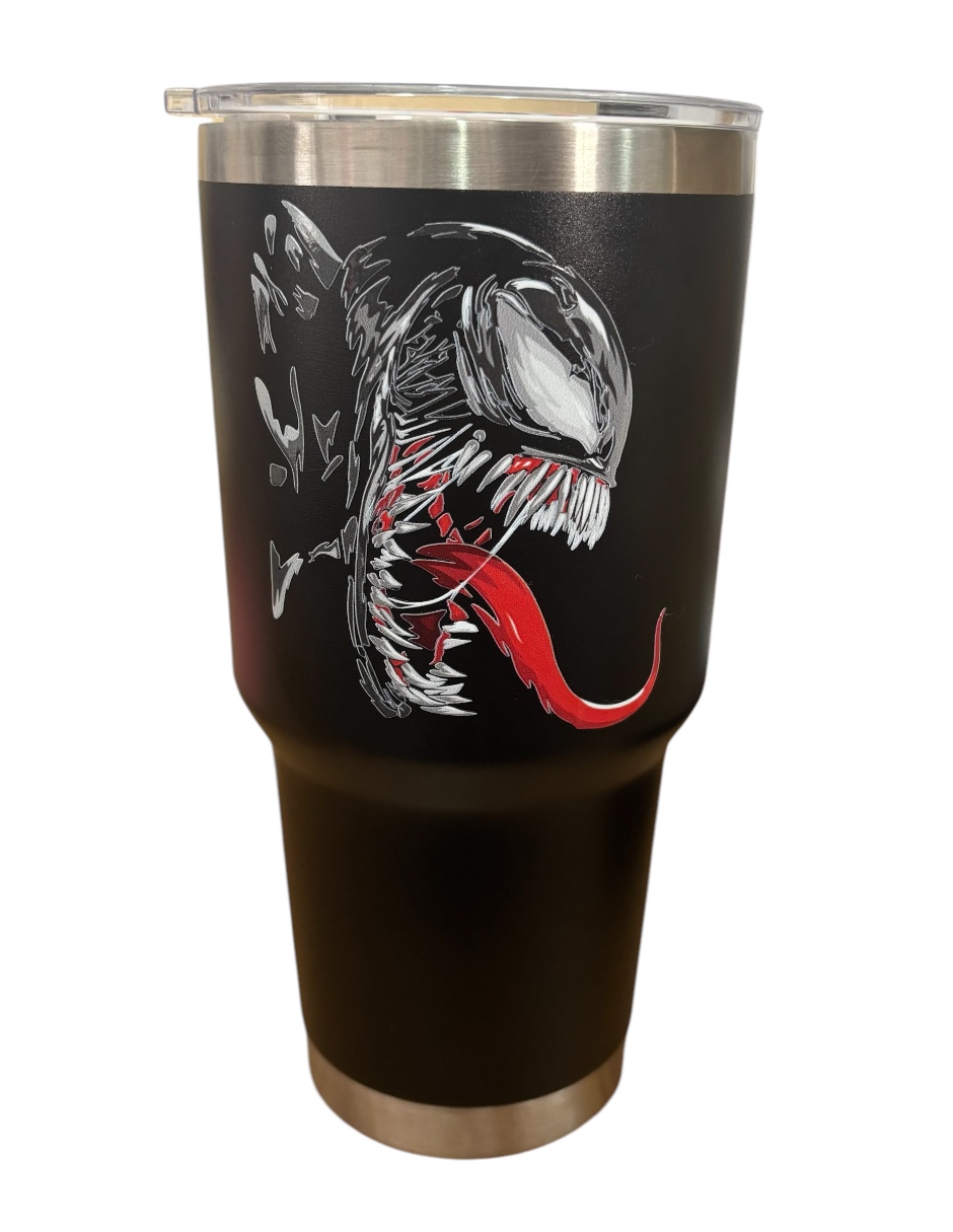 Termo De Acero Inoxidable Fartmex Color Negro, Venom  De 30 Oz