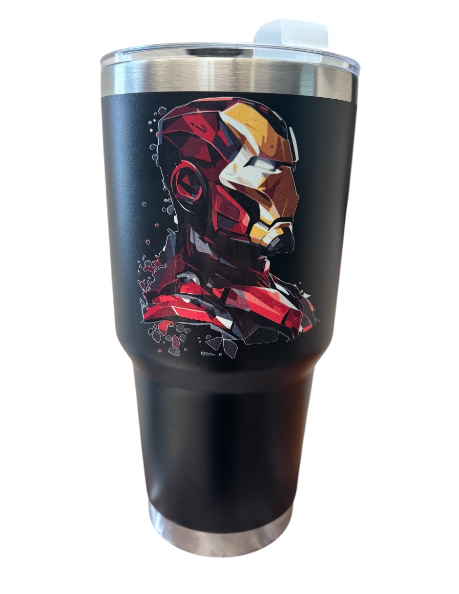 Termo De Acero Inoxidable Fartmex Color Negro, Avengers Marvel De 30 Oz