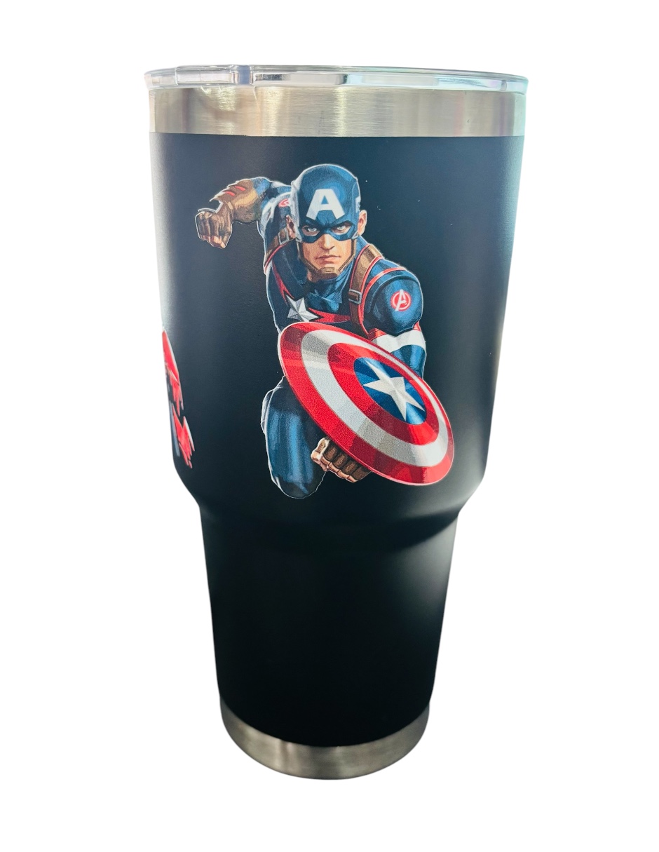 Foto 4 pulgar | Termo De Acero Inoxidable Fartmex Color Negro, Avengers Marvel De 30 Oz