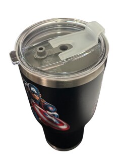 Foto 4 | Termo De Acero Inoxidable Fartmex Color Negro, Avengers Marvel De 30 Oz