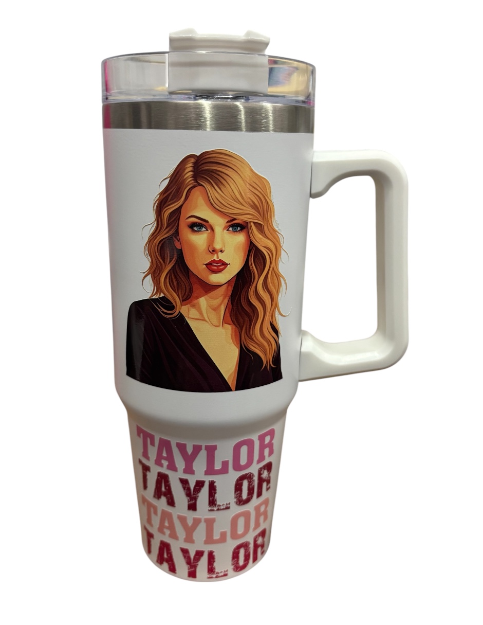 Foto 3 pulgar | Termo De Acero Inoxidable Fartmex Color Blanco, Taylor Swift 30 Oz