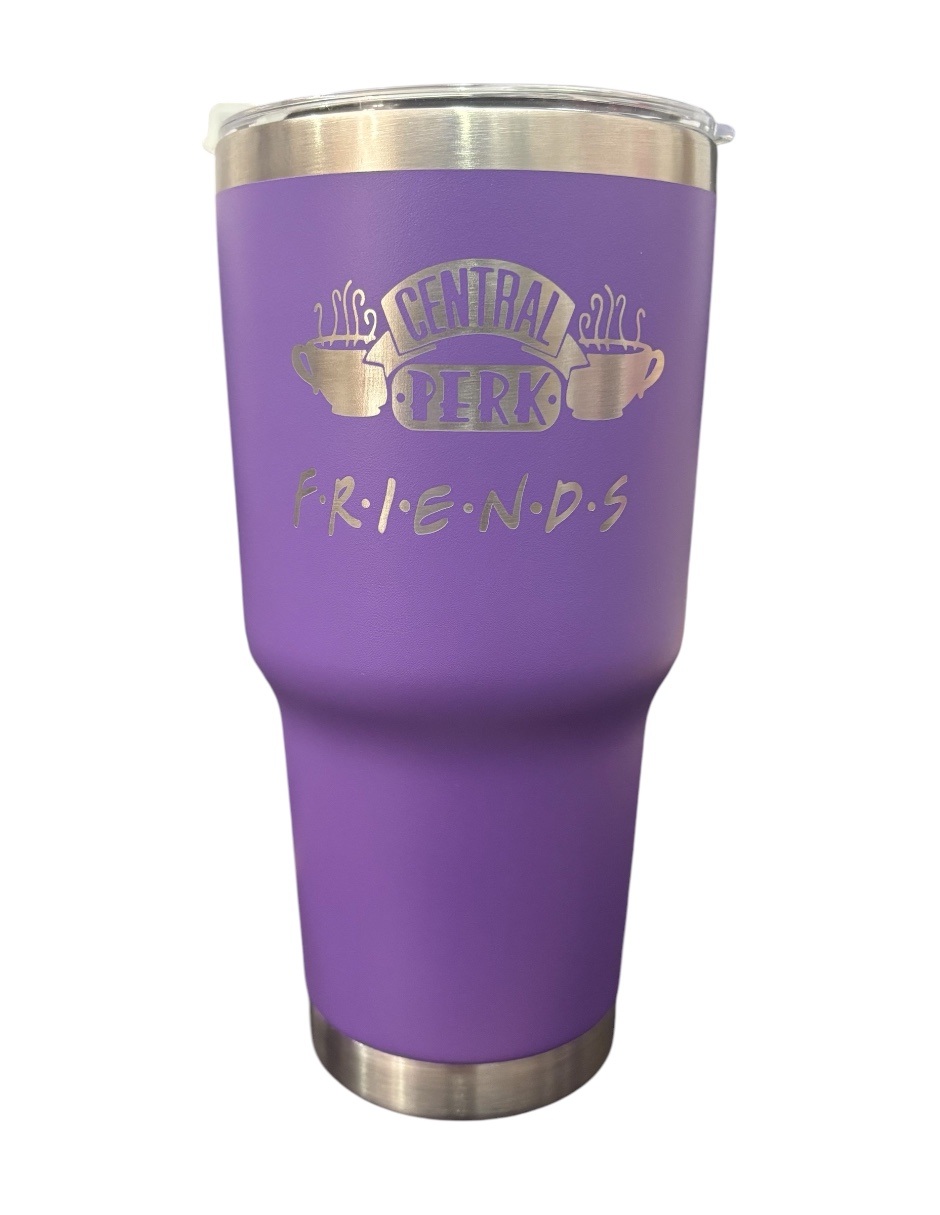 Termo De Acero Inoxidable Macarena Brand Color Lila, Friends De 30 Oz