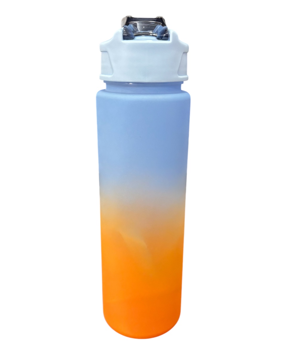 Foto 4 pulgar | Termo De Plástico Stitch Morado Con Naranja De 750 Ml