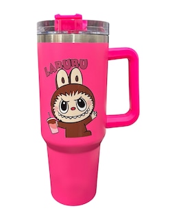 Foto 2 | Termo De Acero Inoxidable Marca Macarena Brand Color Fucsia Labubu De 40 Oz