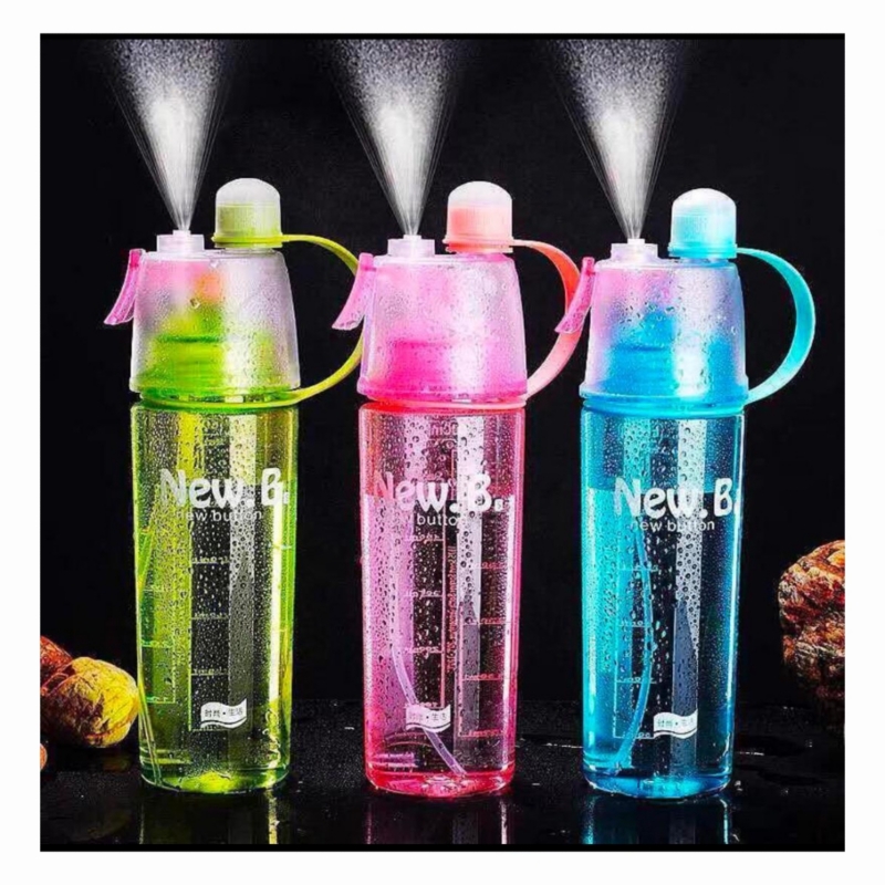 Foto 2 pulgar | Botella De Agua Deportiva De 600 Ml Con Función De Rociado, Color Verde - Venta Internacional.