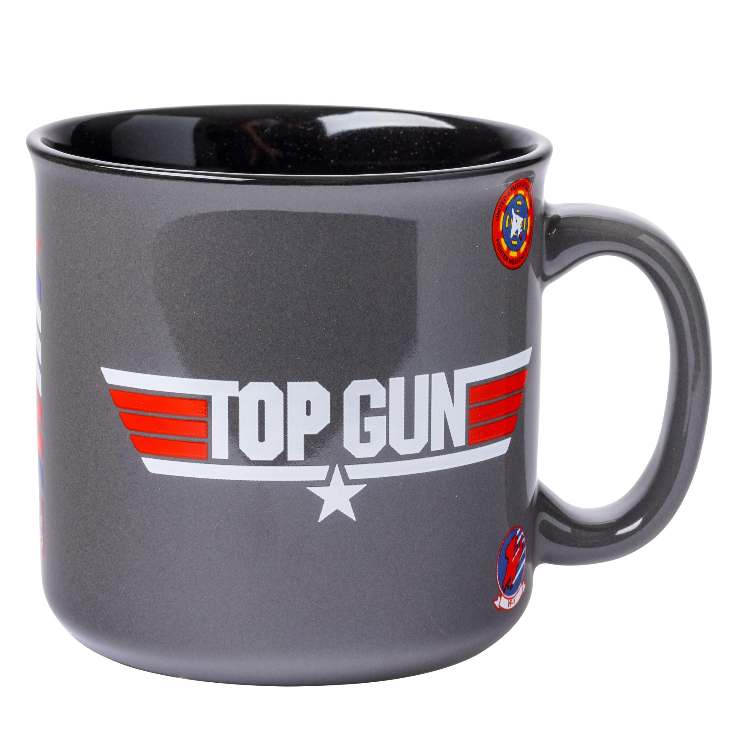Taza Camper Silver Buffalo Top Gun Maverick De Cerámica, 600 Ml - Venta Internacional.