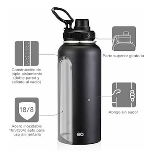 Foto 2 | Language Termo Vaso-botella Acero Inoxidable Eo Safe Imports Esi-2398-1 Negro