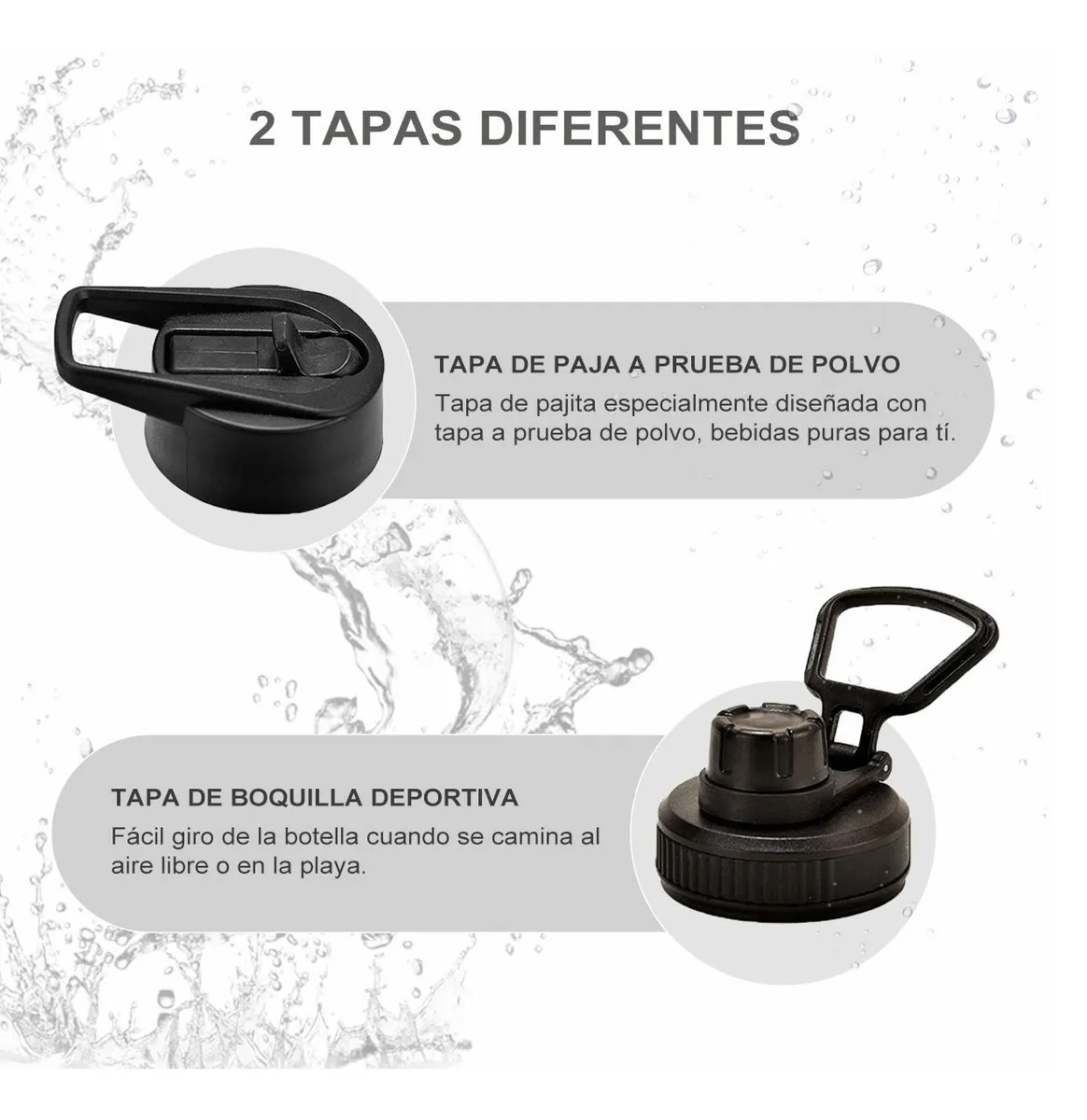 Foto 4 pulgar | Language Termo Vaso-botella Acero Inoxidable Eo Safe Imports Esi-2398-1 Negro