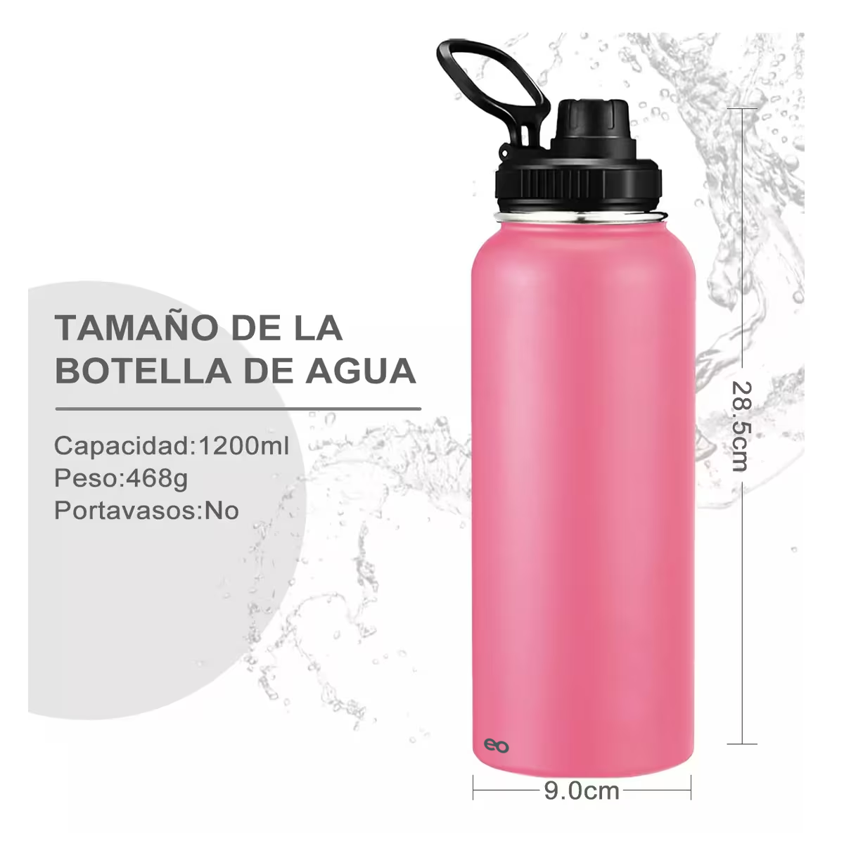 Foto 3 pulgar | Language Termo Vaso-botella Acero Inoxidable 1200ml Eo Safe Imports Esi-11369-1 Rosa Intenso