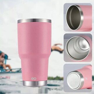 Foto 3 | Vaso Termo Portátil De Acero Inoxidable 30oz Eo Safe Imports Esi-5842-1 Rosa