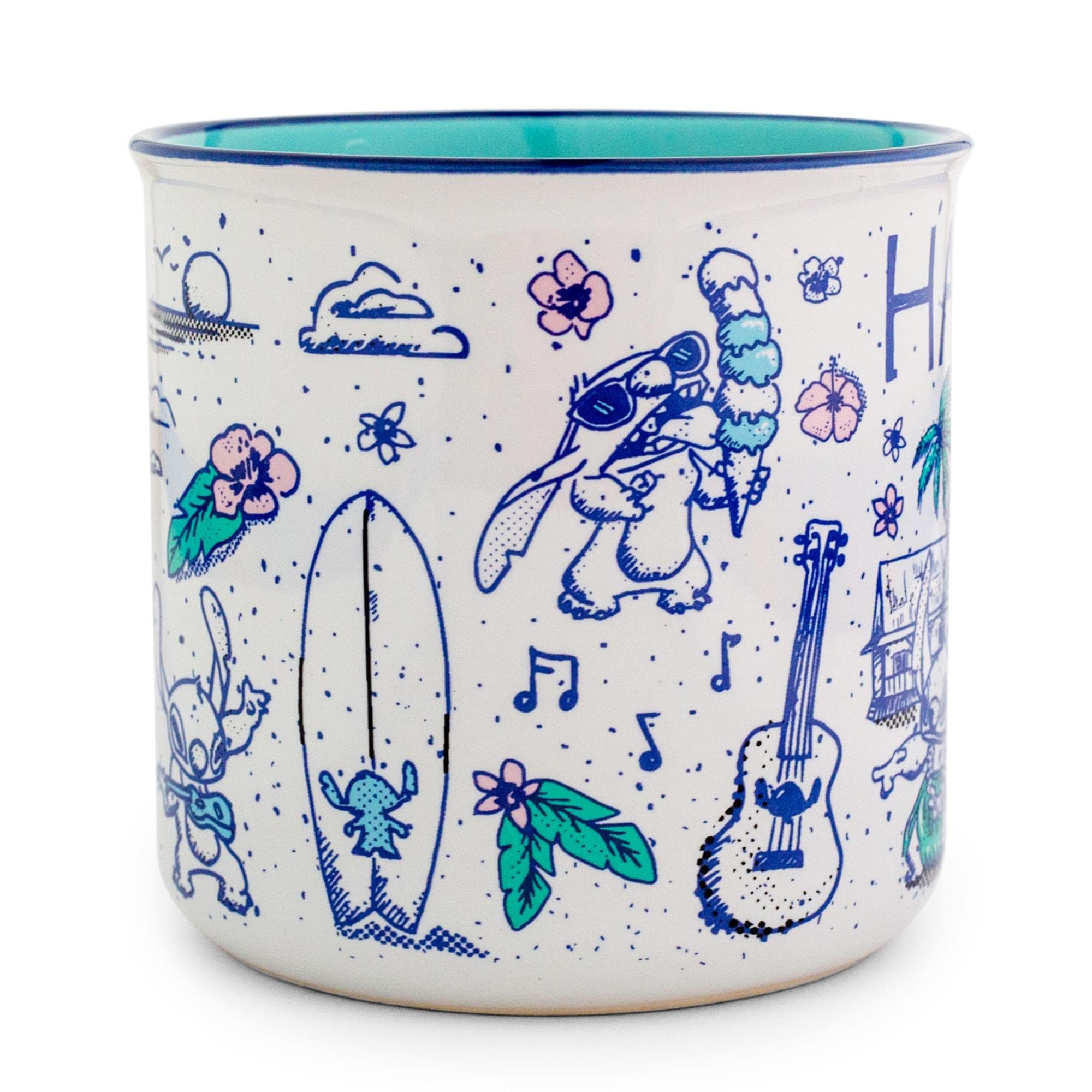 Foto 3 | Taza Silver Buffalo Disney Lilo & Stitch Hawaii 600 Ml - Venta Internacional