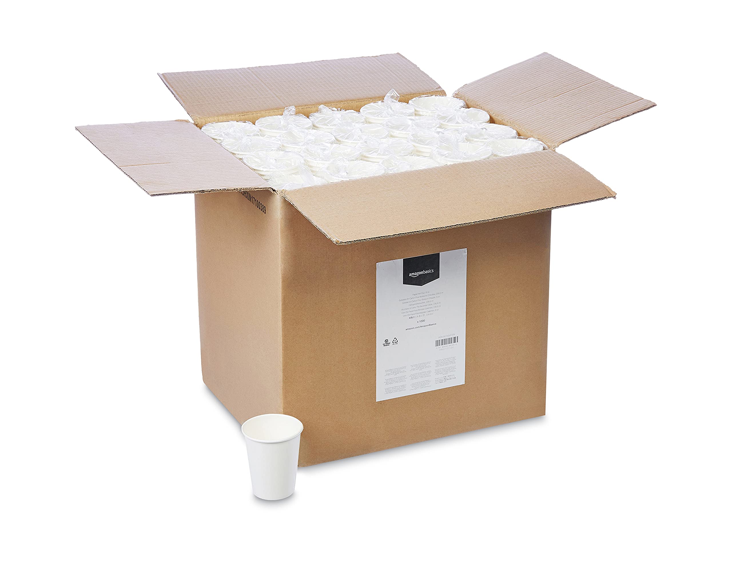 Foto 5 pulgar | Vasos De Café Desechables Amazon Basics, Papel De 240 Ml, 1000 Unidades - Venta Internacional.