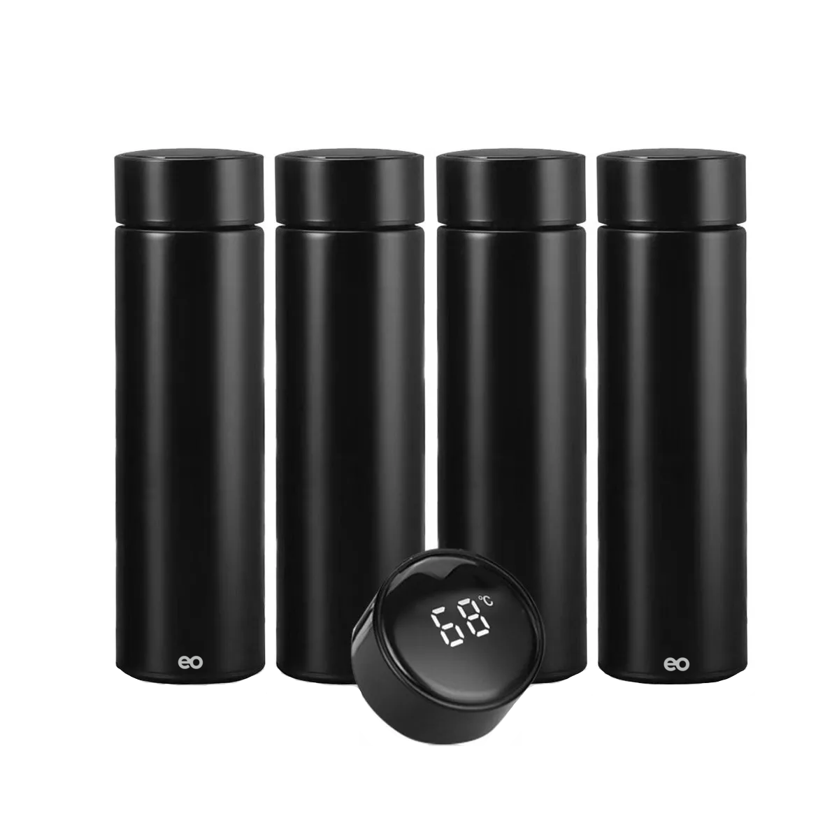 Set Termo Digital Inteligente 500ml 4 Pack Eo Safe Imports Esi-7664-1 Negro