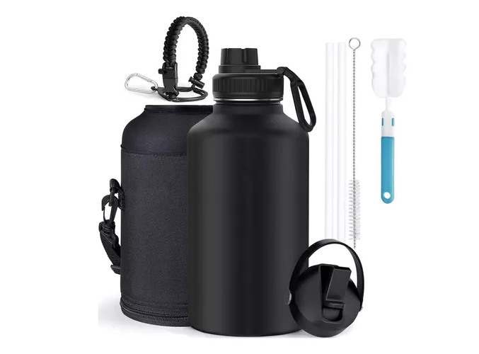 Foto 2 pulgar | Termo 1920ml/64oz Acero Inoxidable Negro