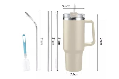 Foto 2 | Vaso Térmico De 40oz Acero Inoxidable Con Popote Y Cepillo