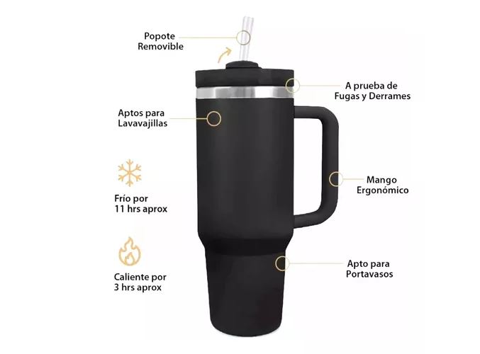 Foto 3 pulgar | Termo De Acero Inoxidable Premium De 1180 Ml