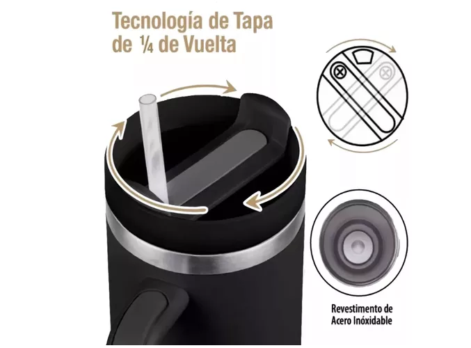 Foto 4 pulgar | Termo De Acero Inoxidable Premium De 1180 Ml