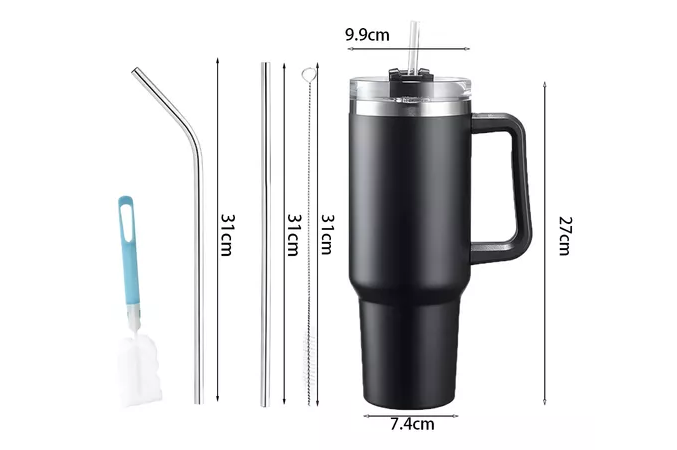 Foto 2 | Vaso Térmico De 40oz Acero Inoxidable Con Popote Y Cepillo