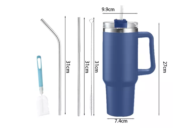 Foto 2 | Vaso Térmico De 40oz Acero Inoxidable Con Popote Y Cepillo
