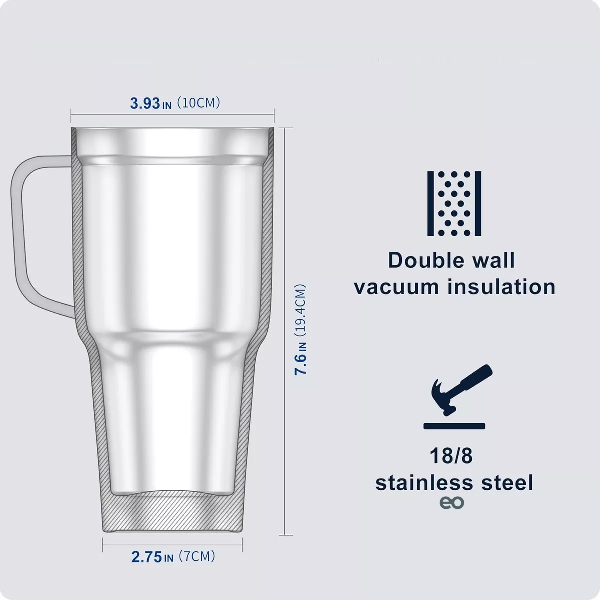 Foto 4 pulgar | Asos Térmico 30oz Termo Taza Acero Inoxidable Botellas Agua Eo Safe Imports Esi-14237-1 Negro