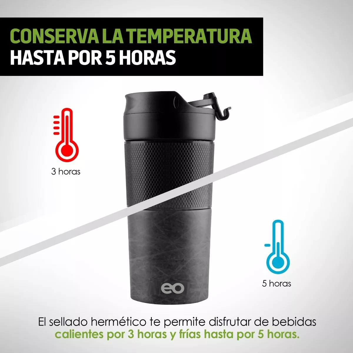 Foto 4 pulgar | Termo con Prensa Francesa Eo Safe Imports Esi-10498-1 Negro