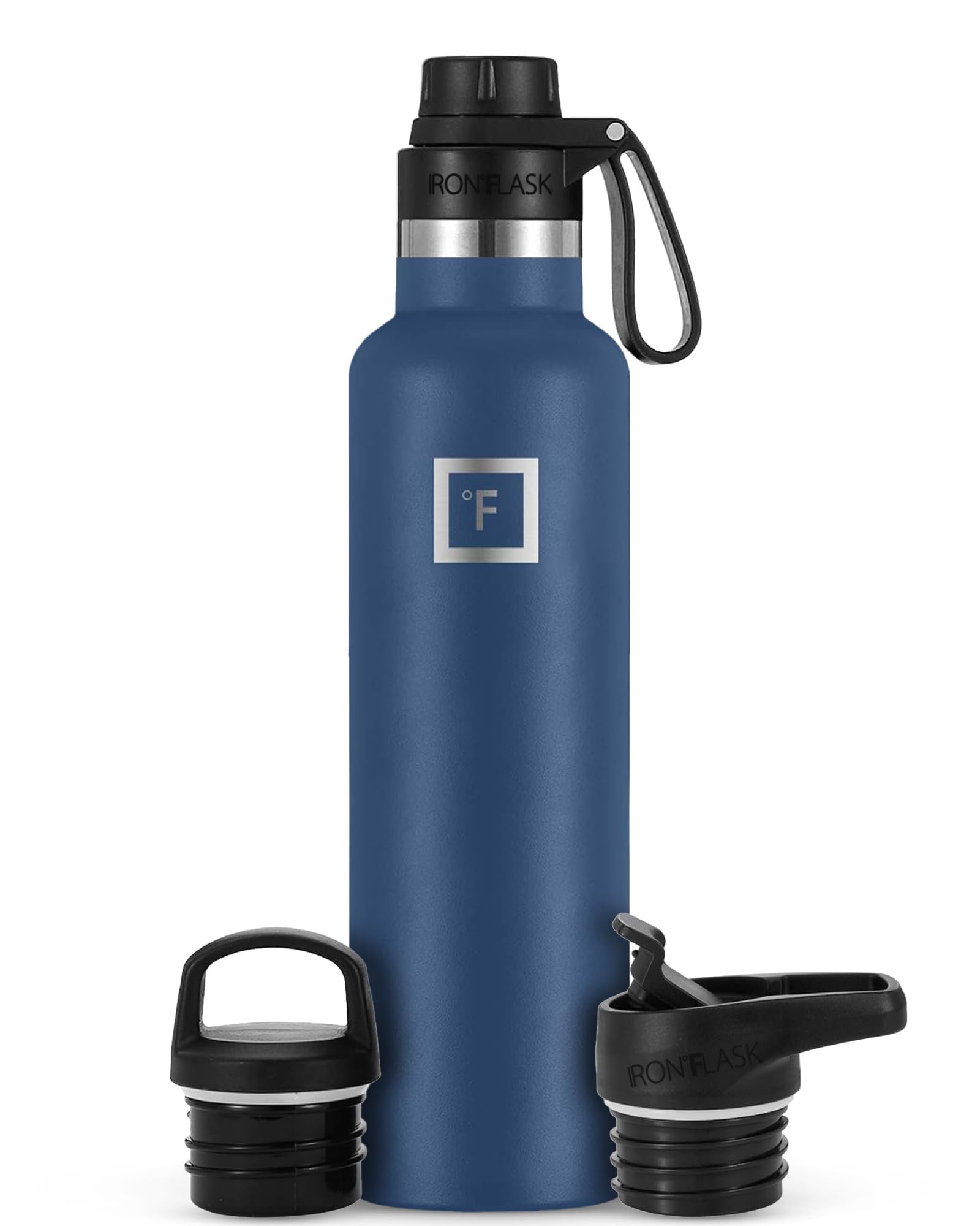 Botella De Agua Iron °flask Para Acampar Y Senderismo, 700 Ml, Azul Crepúsculo - Venta Internacional.