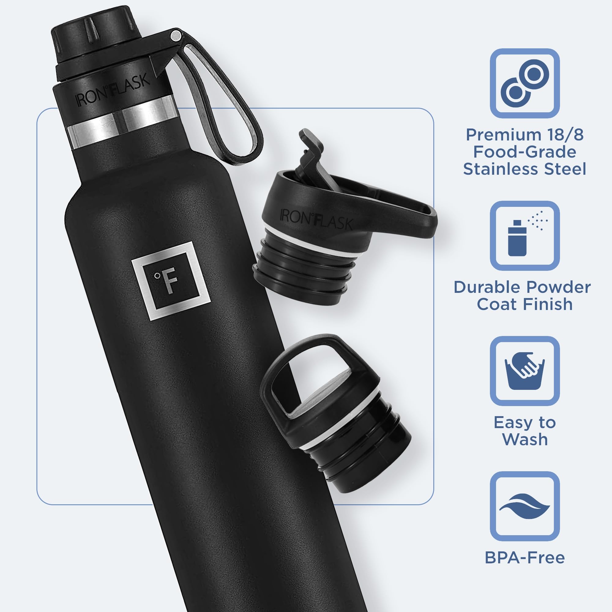 Foto 6 pulgar | Botella De Agua Iron °flask Para Acampar Y Senderismo, 700 Ml, Azul Crepúsculo - Venta Internacional.