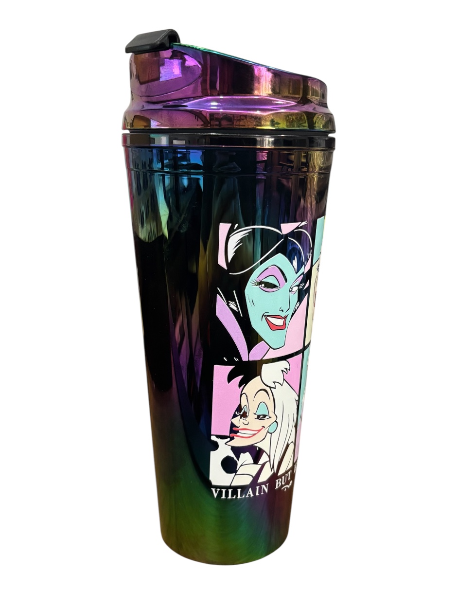 Foto 4 | Termo De Acrílico Con Gliter Multicolor, Villanas De Disney