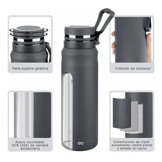 Foto 3 | Language Termo Acero Inoxidable Con Infusor De Té,taza Térmica 1000ml Eo Safe Imports Esi-11855-1 Gris