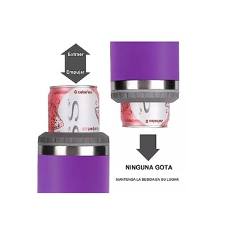 Foto 5 | Portalatas De Cerveza De Acero Inoxidable Vaso Térmico 14oz Violeta Belug