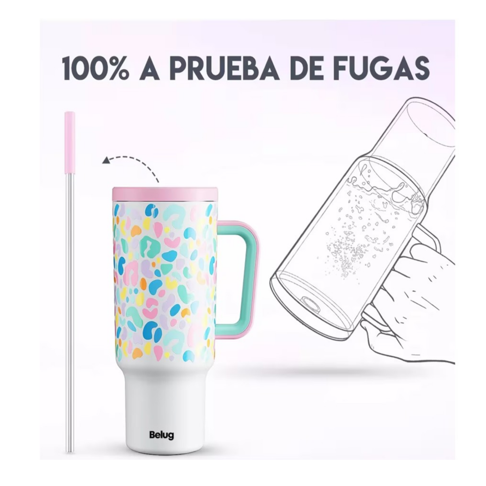 Foto 4 pulgar | Vaso Térmico Acero Inoxidable Calor/frío Dos Picos 40oz Colorido, Belug