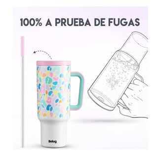 Foto 3 | Vaso Térmico Acero Inoxidable Calor/frío Dos Picos 40oz Colorido, Belug