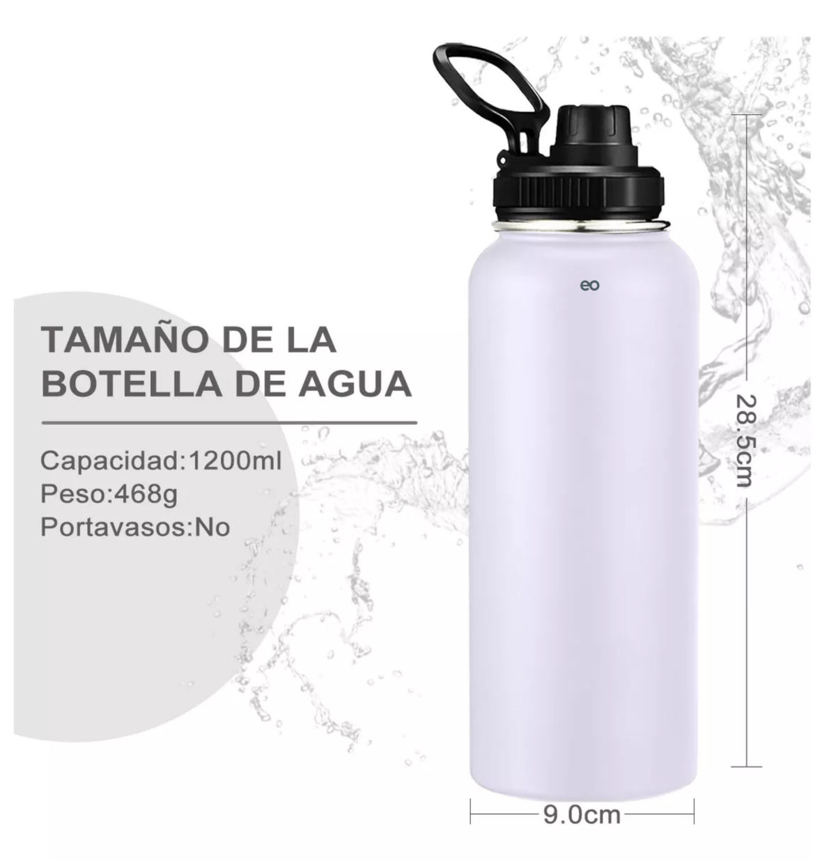 Foto 4 pulgar | Termo Vaso-botella Acero Inoxidable 1150ml Eo Safe Imports Esi-11368 Blanco