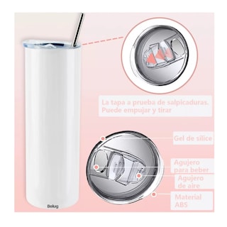 Foto 2 | Vaso Termo Sublimación Sublimar Acero 20oz 4 Pzs Blanco Belug