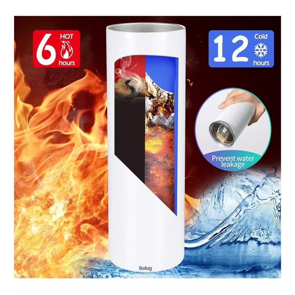 Foto 3 | Vaso Termo Sublimación Sublimar Acero 20oz 4 Pzs Blanco Belug