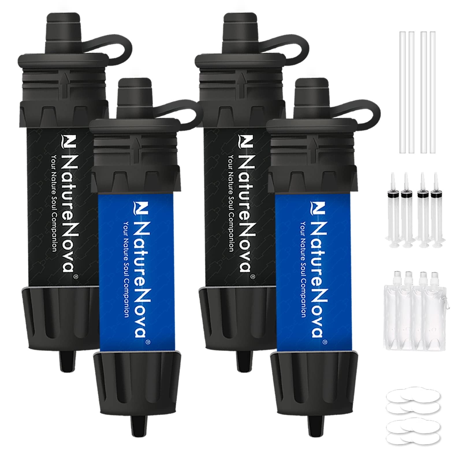 Filtro De Agua Naturenova Mini Portátil De Emergencia, Paquete De 4 - Venta Internacional.