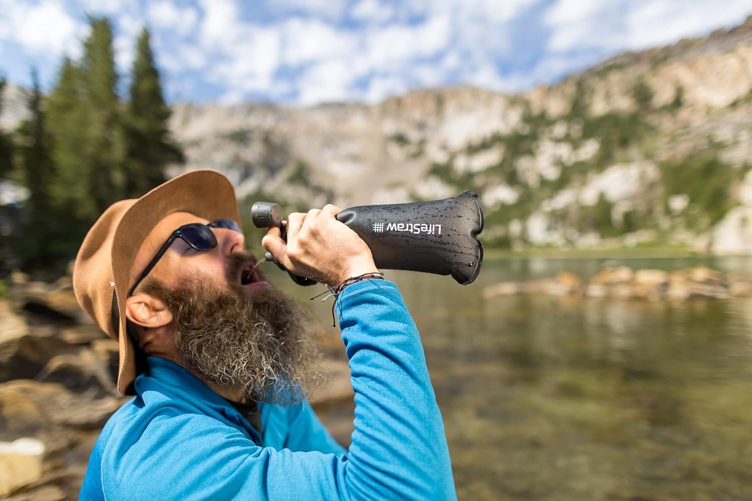 Foto 6 pulgar | Filtro De Agua Lifestraw Peak Series 1l Dark Mountain Grey - Venta Internacional.