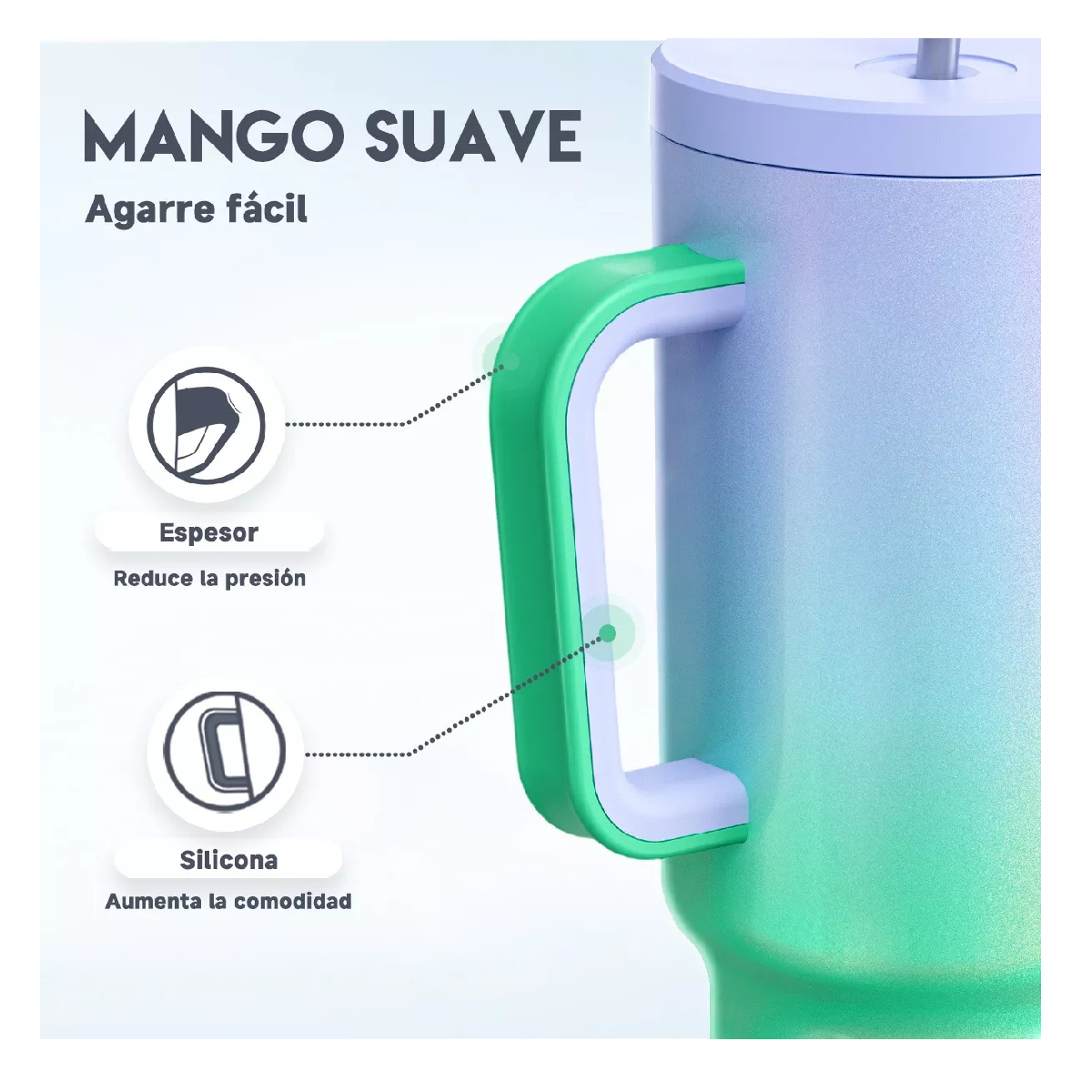 Foto 3 pulgar | Taza De Viaje Belug De Acero Inoxidable 40 Oz Verde Y Morado