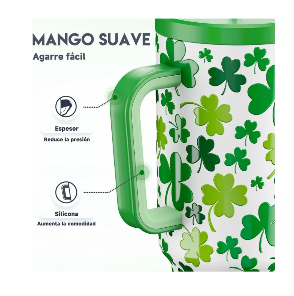 Foto 3 pulgar | Vaso Térmico Acero Inoxidable Calor/frío Dos Picos 40oz Verde Belug