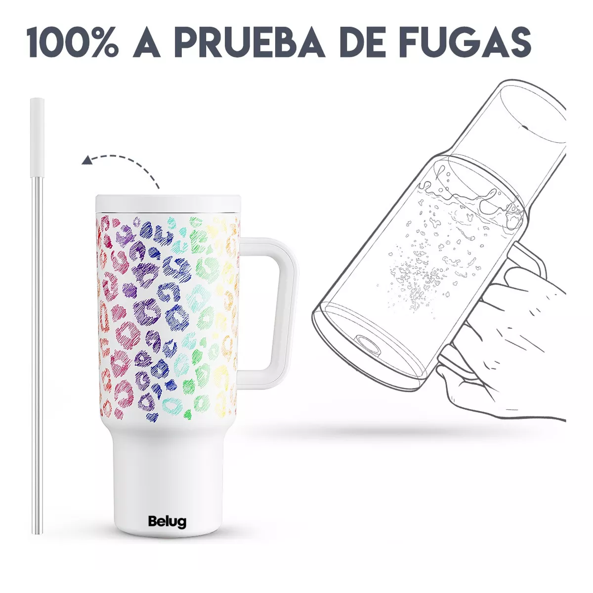 Foto 4 pulgar | Vaso Térmico Belug De Acero Inoxidable Calor/frío Dos Picos 40 Oz Lanios