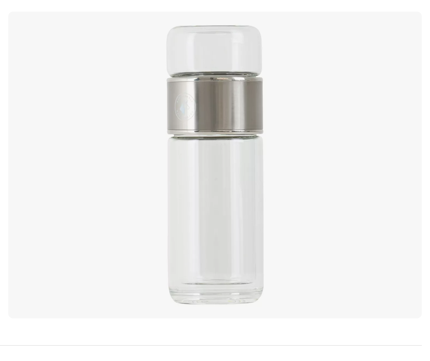 Termo Infusor De Té De Vidrio Botella Doble Pared Portátil Plateado Xtellar