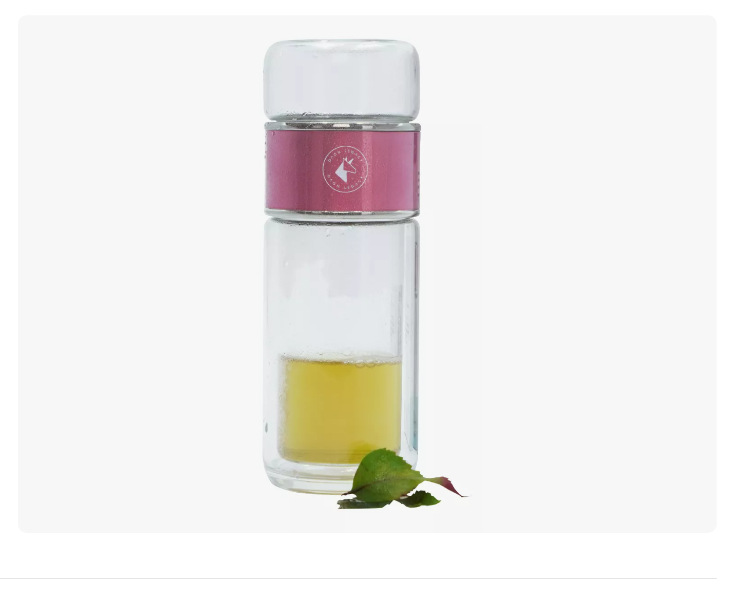 Foto 1 | Termo Infusor De Té De Vidrio Botella Doble Pared Portátil Oro Rosa
