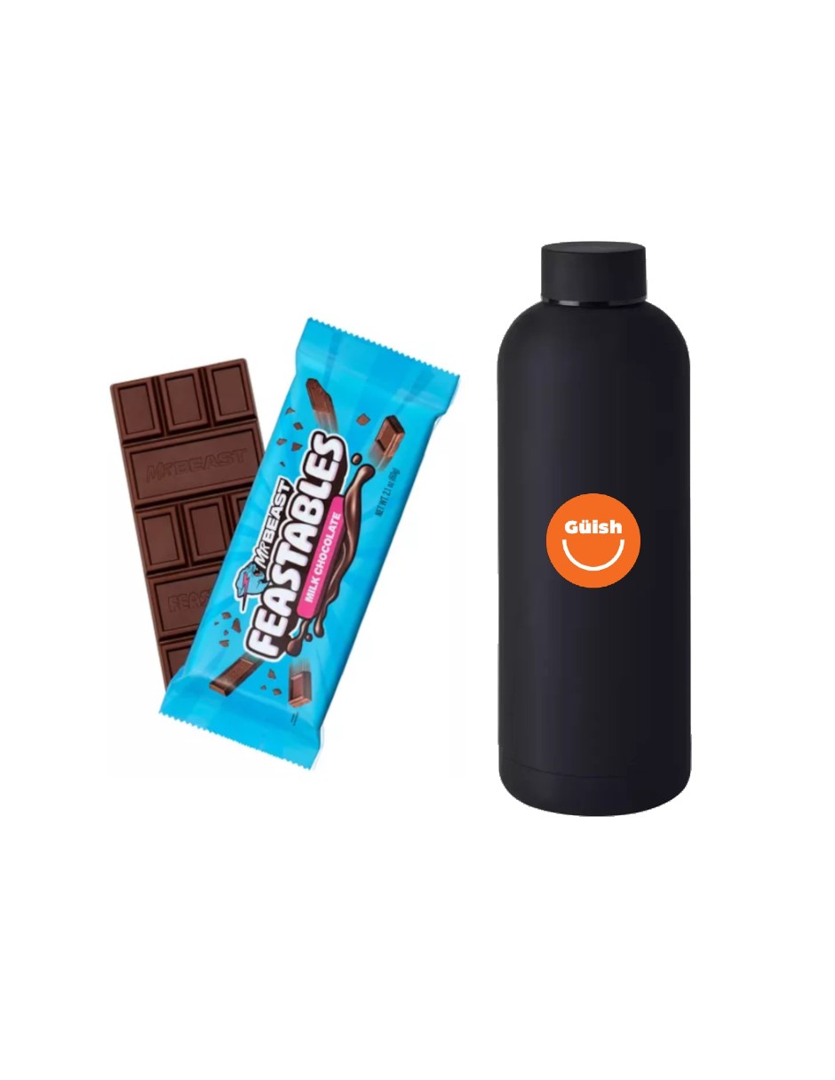 Foto 1 | Termo Güish + Mr. Beast Chocolate 1 Barra De Sabor Milk Chocolate