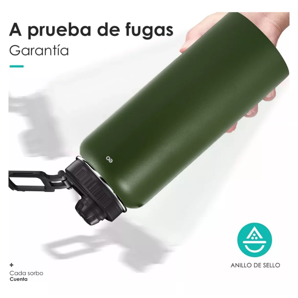 Foto 3 pulgar | Botella Deportiva Acero Inoxidable 1200ml Eo Safe Imports Esi-16548-1 Verde
